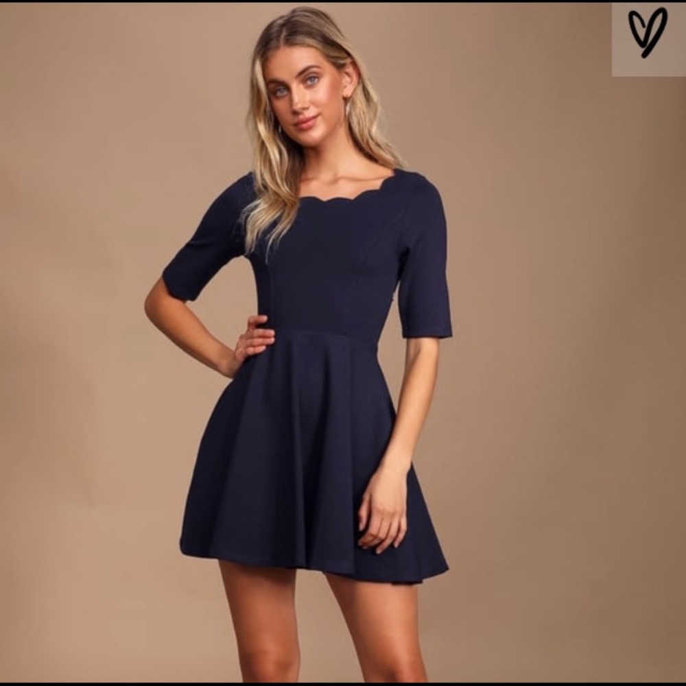 Lulus scalloped neckline dress